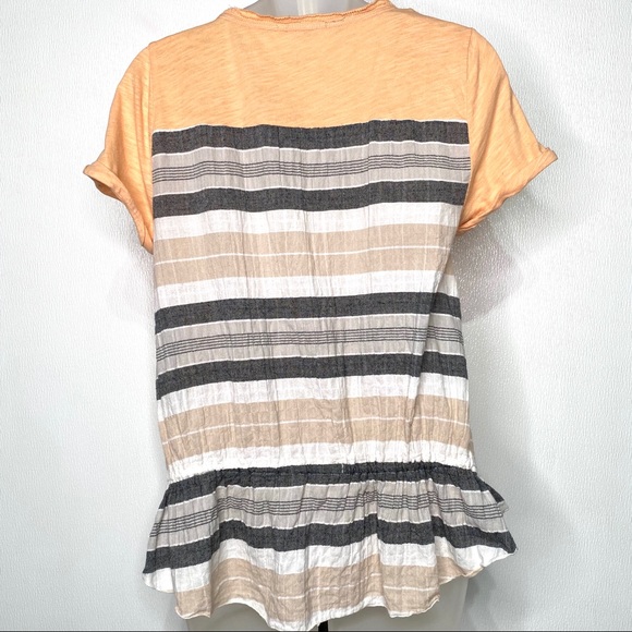 ANTHRO Little Yellow Button Striped Top - Picture 8 of 8